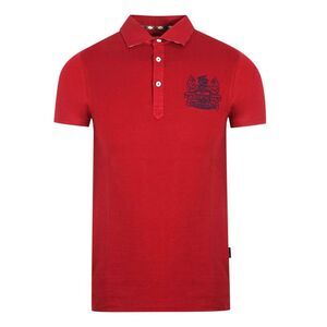 Aquascutum Unisex Adult Aldis Chest Logo Polo Shirt / Red